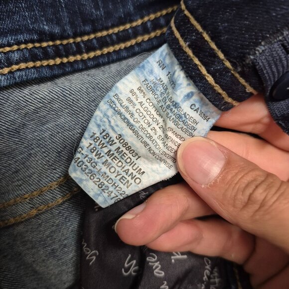 Lee Womens Natural Fit Bootcut Jeans With Embroidered Pockets Size 18 - Picture 7 of 7